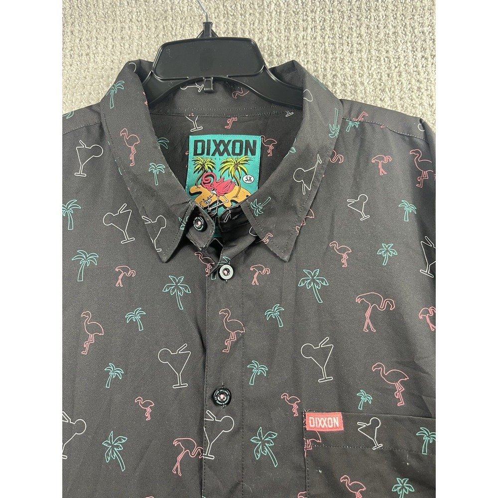 Dixxon Flannel Company Martini Bay Mens 5X Black AOP Performance Button Down SS